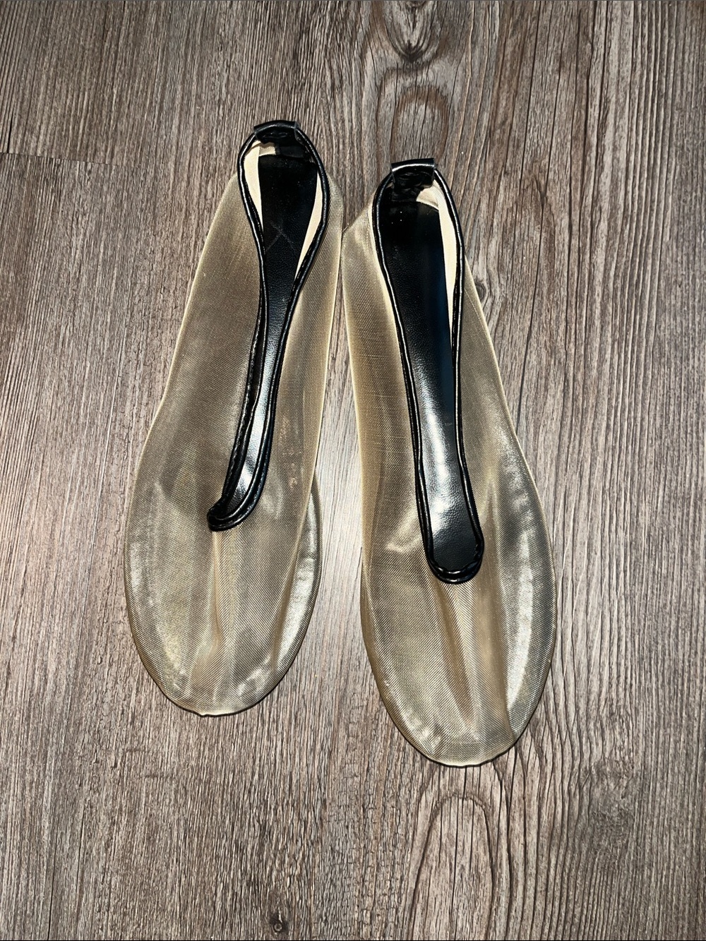 Sheer Nude Ballet Flats
